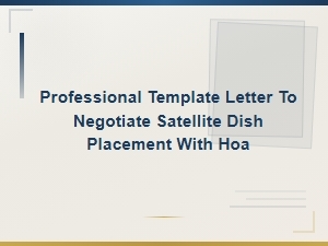 How to Negotiate Satellite Dish Placement with an Hoa